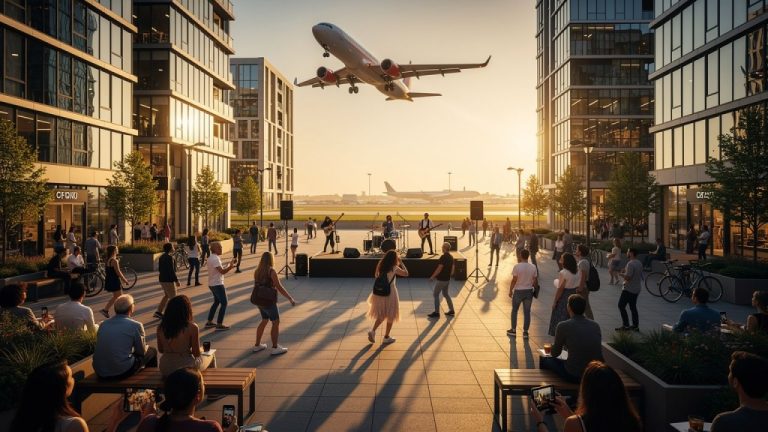 Die Gateway Gardens: Wohnen neben dem Flughafen und der Musik – Ein Viertel zwischen Lärm und Legenden